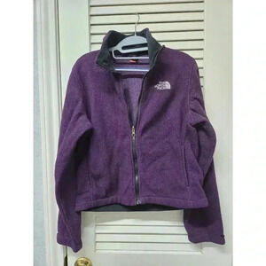 The North Face Women's Purple Full Zip Sherpa Fleece Jacket Small